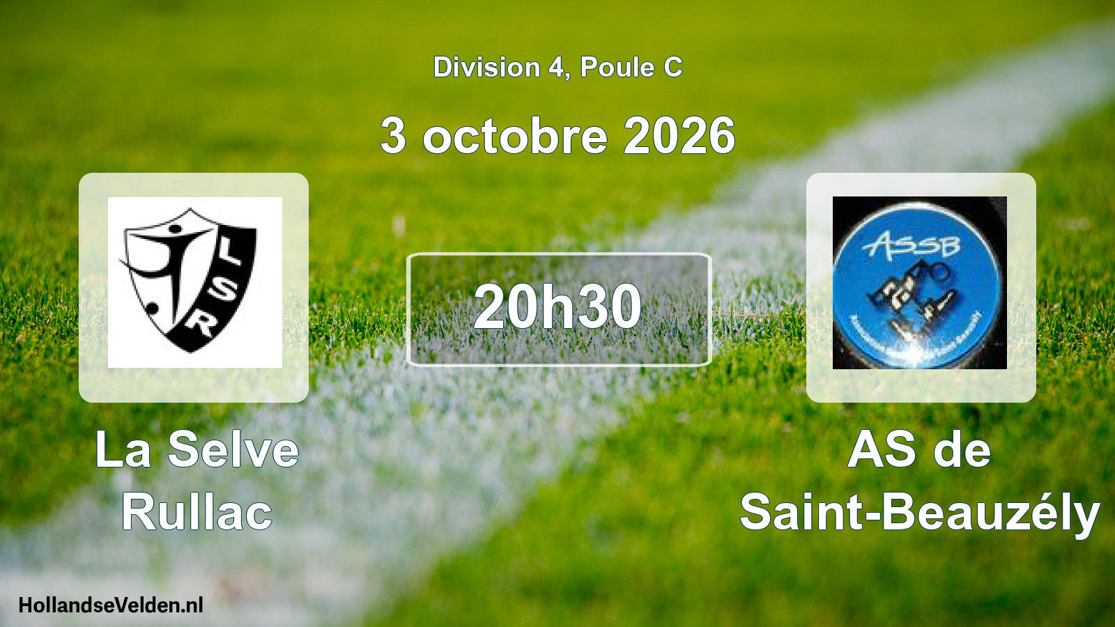 Scheduled Match: La Selve Rullac - AS de Saint-Beauzély (3 October 2026)