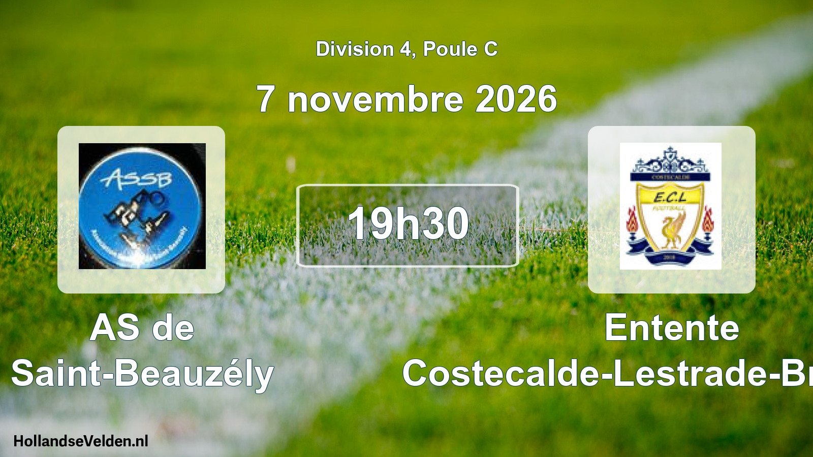 Scheduled Match: AS de Saint-Beauzély - Entente Costecalde-Lestrade-Broquiès (7 November 2026)