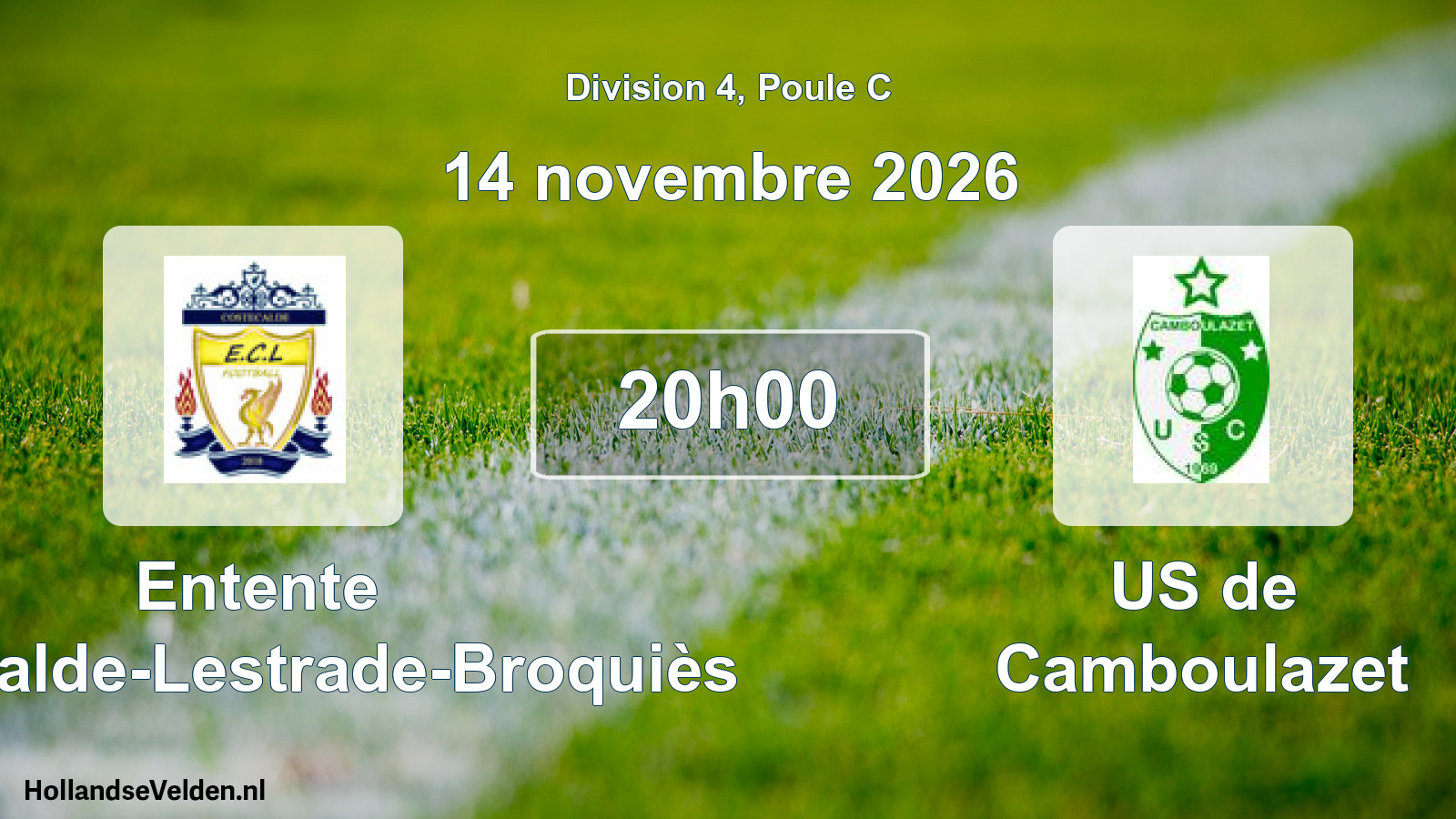 Scheduled Match: Entente Costecalde-Lestrade-Broquiès - US de Camboulazet (14 November 2026)