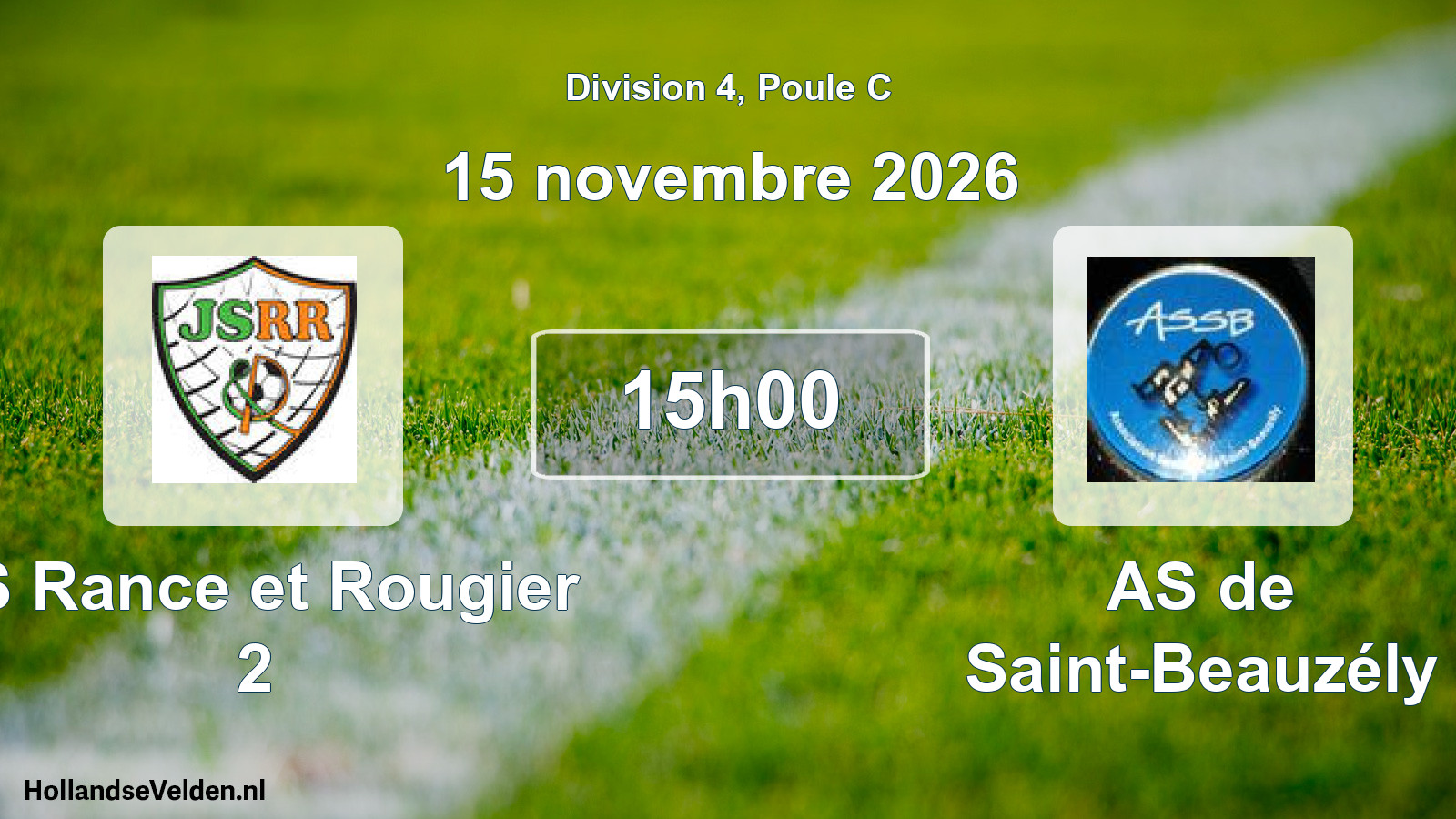 Match programmé: JS Rance et Rougier 2 - AS de Saint-Beauzély (15 novembre 2026)