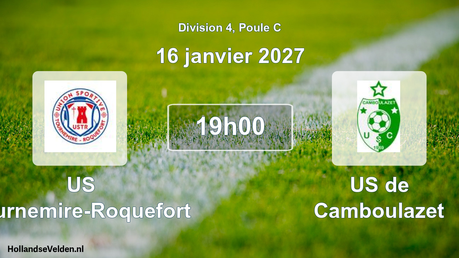 Match programmé: US Tournemire-Roquefort - US de Camboulazet (16 janvier 2027)