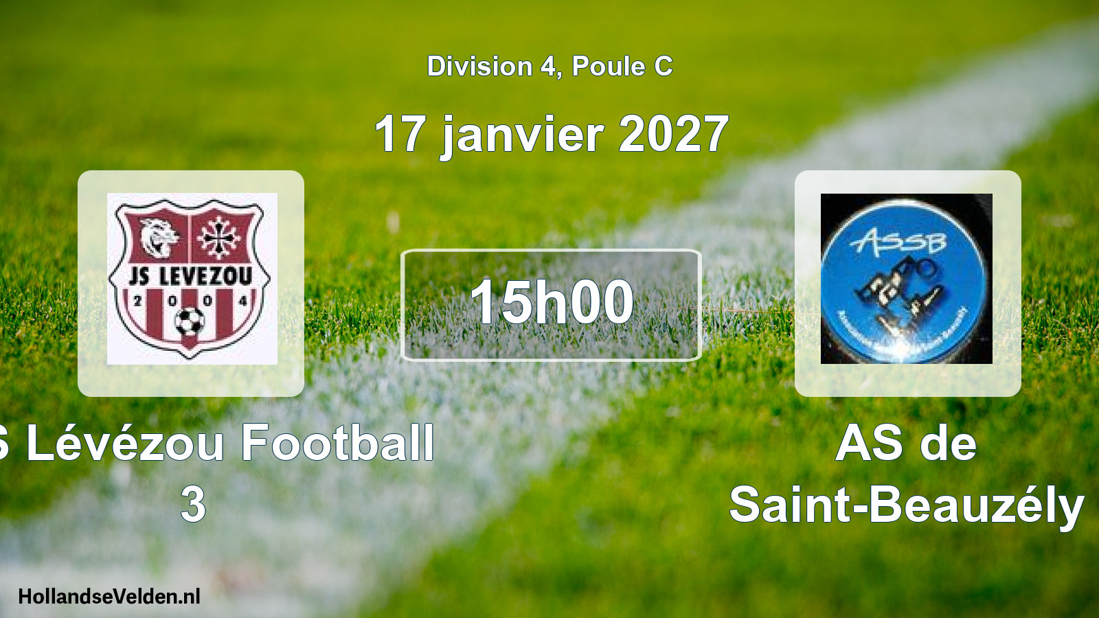 Scheduled Match: JS Lévézou Football 3 - AS de Saint-Beauzély (17 January 2027)