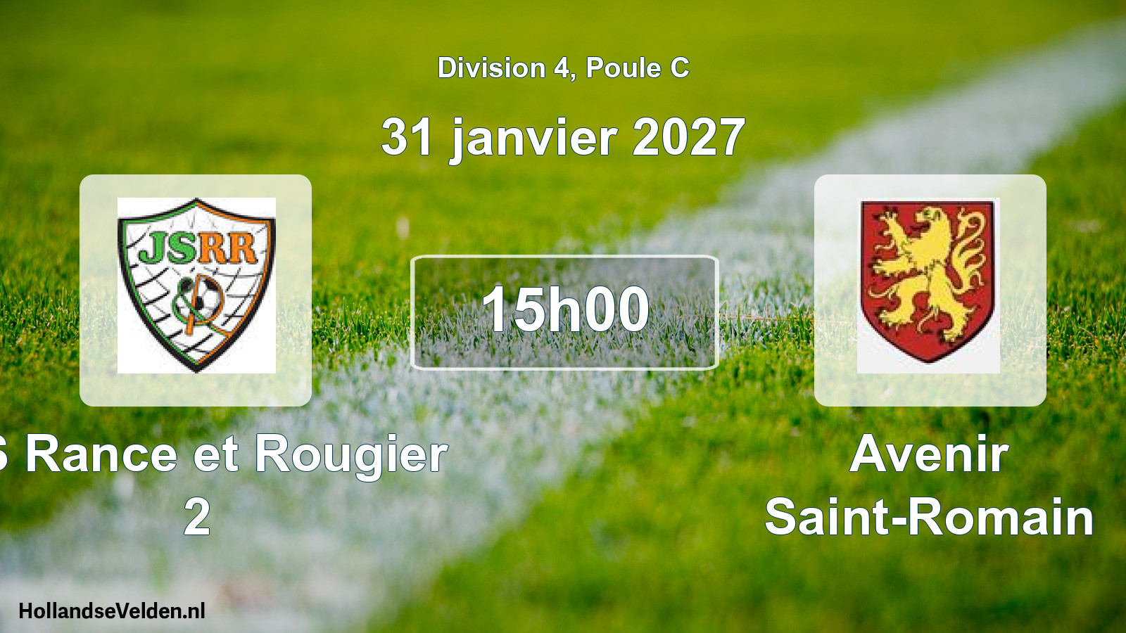 Match programmé: JS Rance et Rougier 2 - Avenir Saint-Romain (31 janvier 2027)