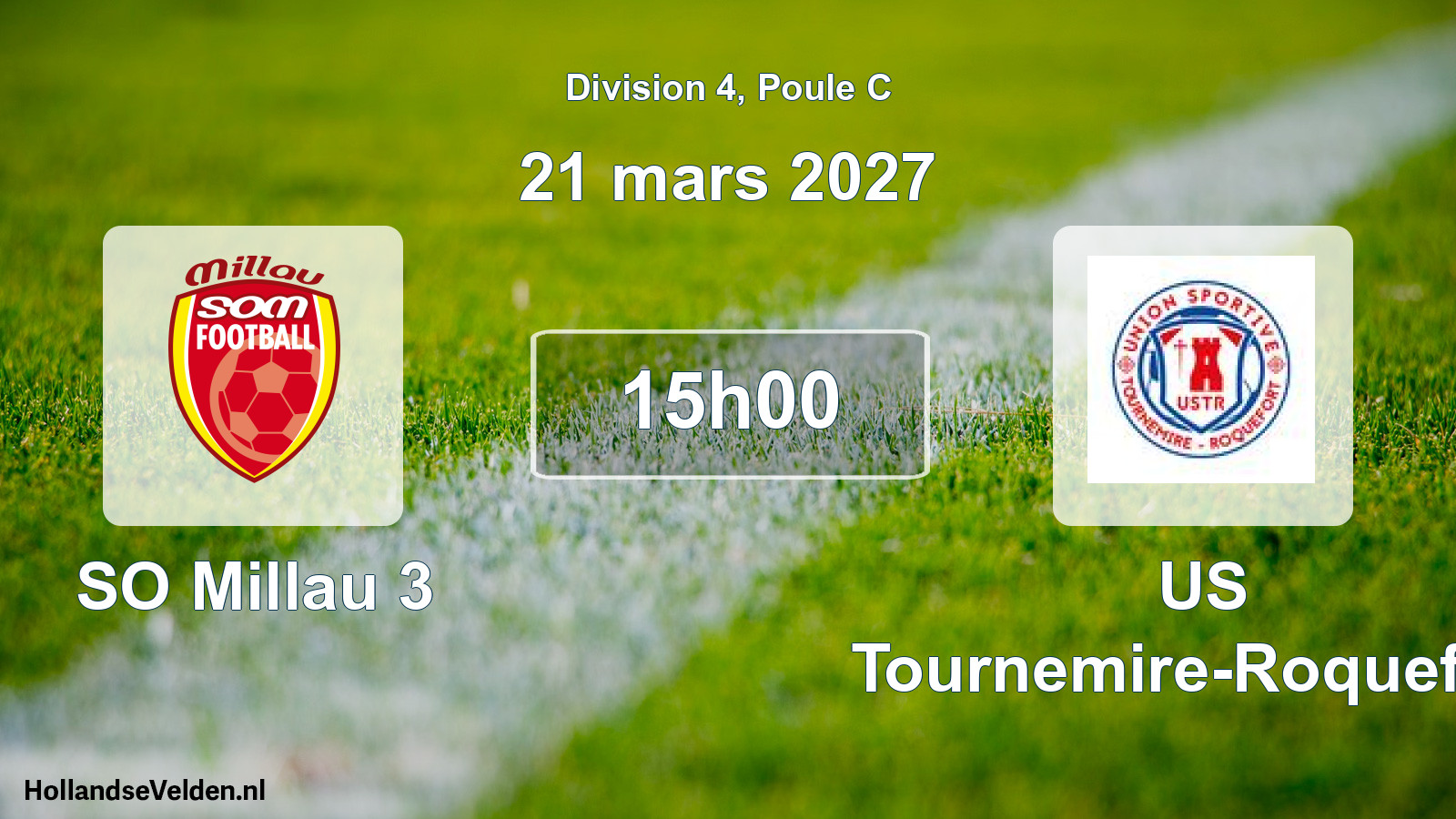 Match programmé: SO Millau 3 - US Tournemire-Roquefort (21 mars 2027)