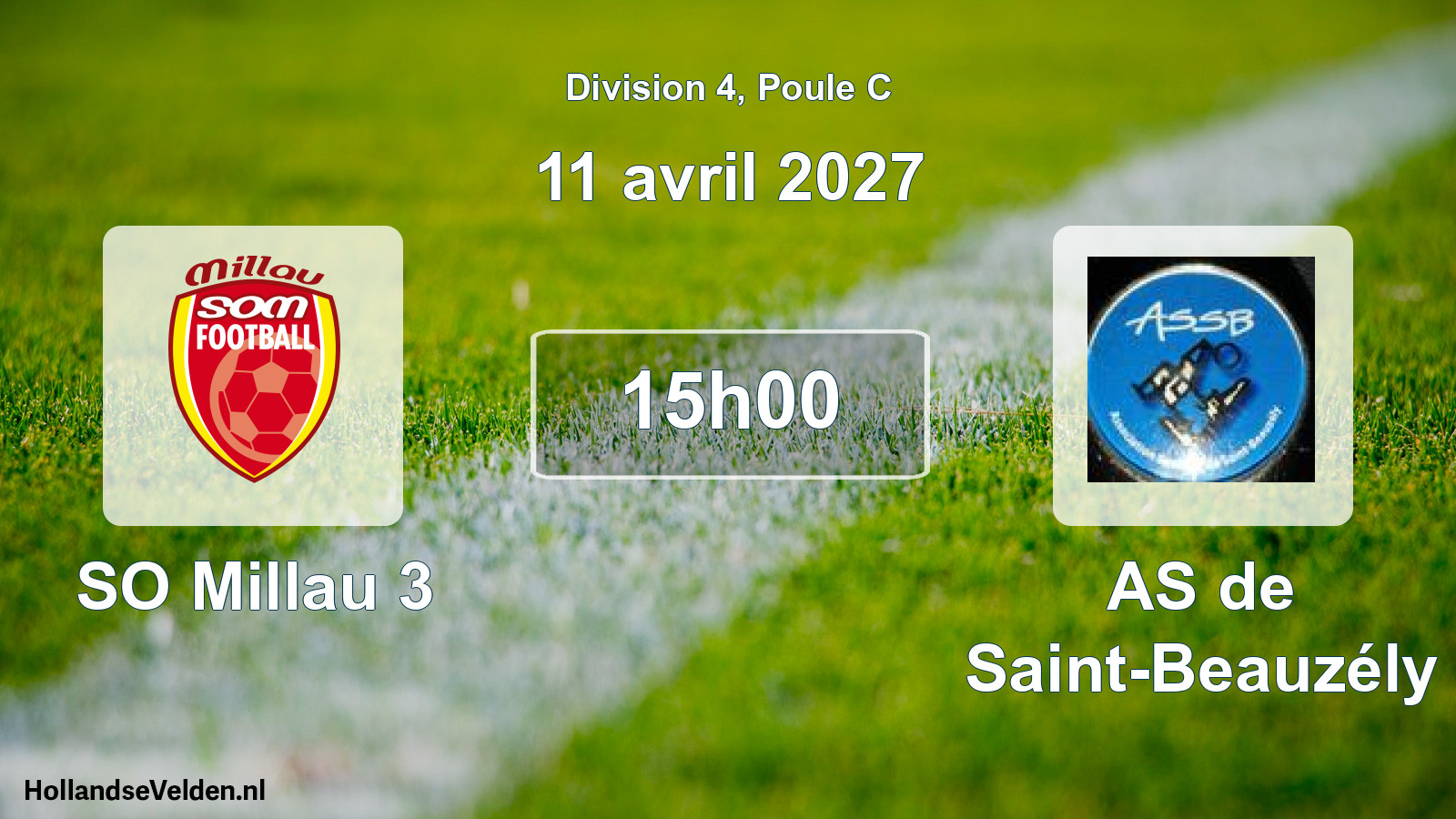Match programmé: SO Millau 3 - AS de Saint-Beauzély (11 avril 2027)