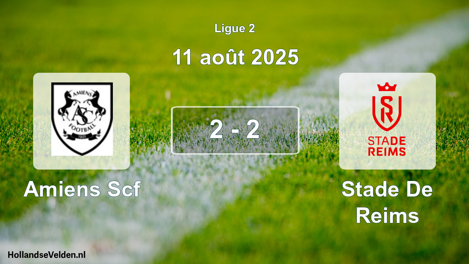 Gespeelde wedstrijd: Amiens Scf - Stade De Reims 2 - 2 (11 augustus 2025)