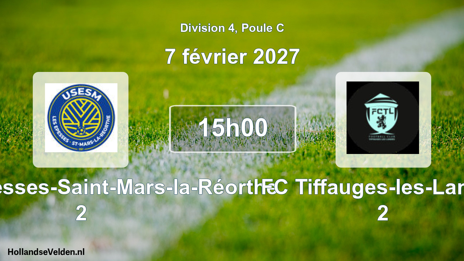 Scheduled Match: US Les Epesses-Saint-Mars-la-Réorthe 2 - FC Tiffauges-les-Landes 2 (7 February 2027)