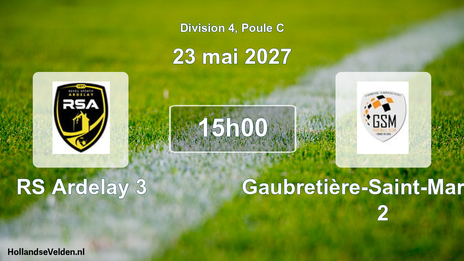 Match programmé: RS Ardelay 3 - Gaubretière-Saint-Martin FC 2 (23 mai 2027)