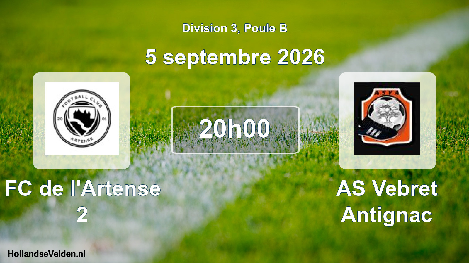 Scheduled Match: FC de l'Artense 2 - AS Vebret Antignac (5 September 2026)
