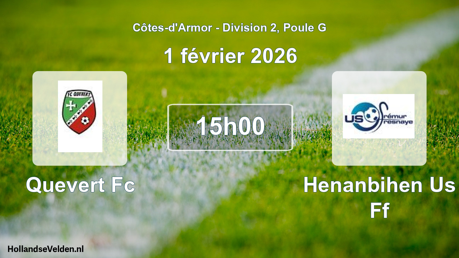 Geplande wedstrijd: Quevert Fc - Henanbihen Us Ff (1 février 2026)