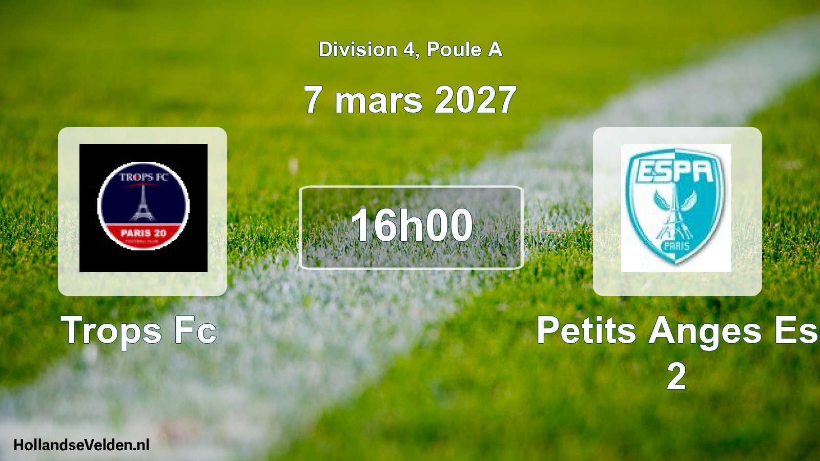 Scheduled Match: Trops Fc - Petits Anges Es 2 (7 March 2027)