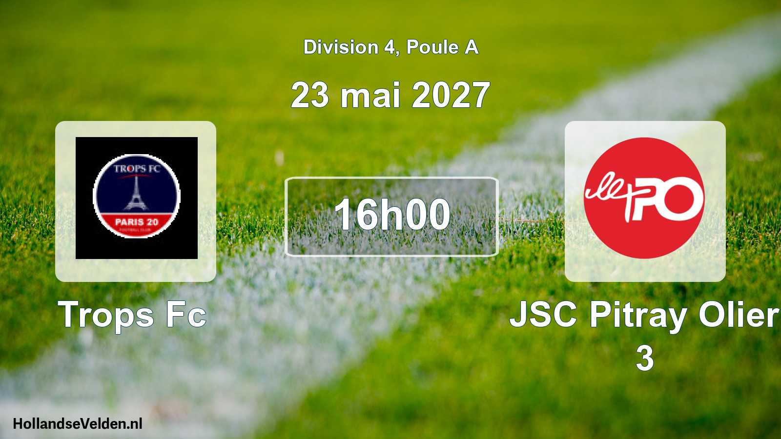 Scheduled Match: Trops Fc - JSC Pitray Olier 3 (23 May 2027)