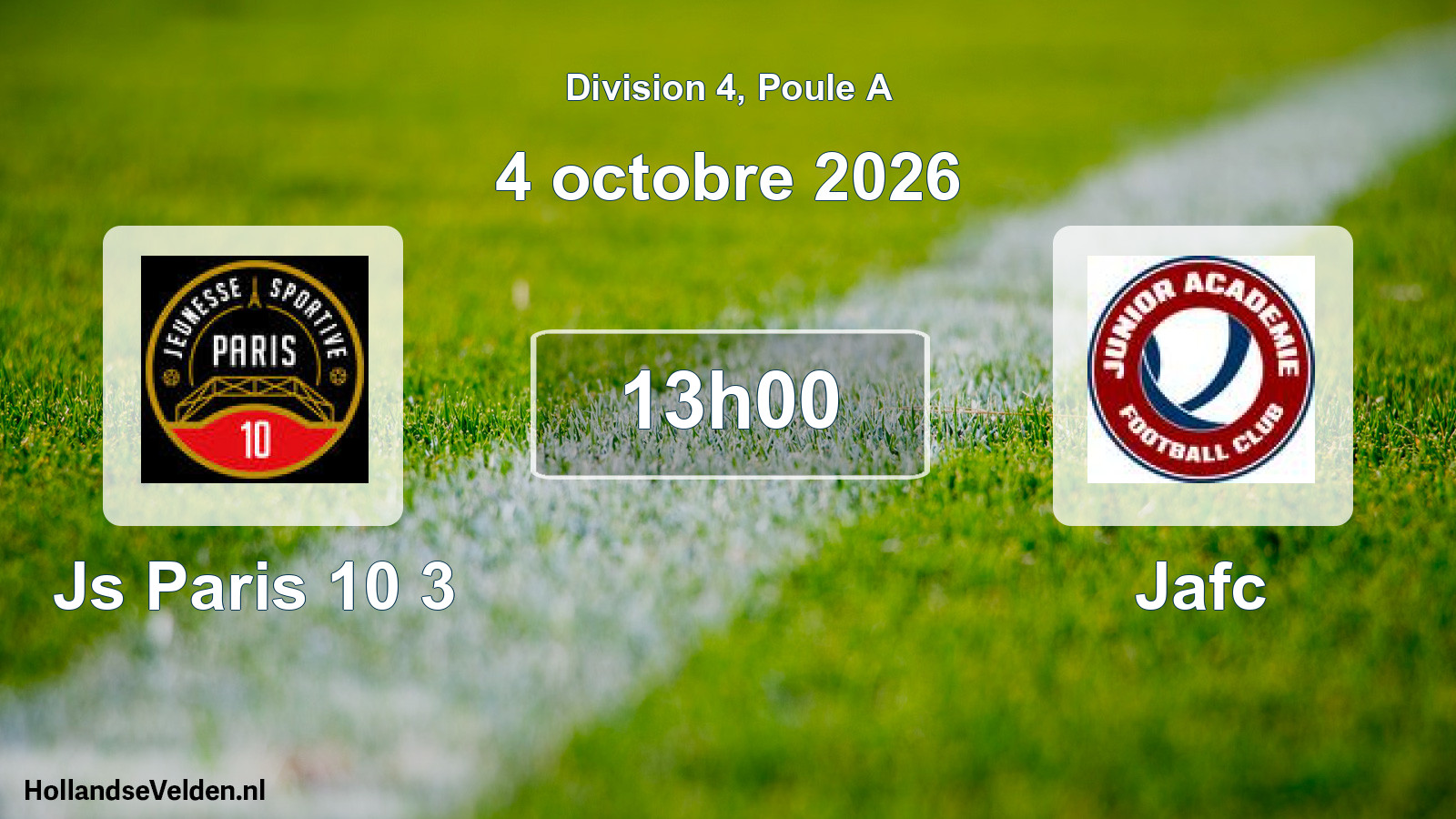 Scheduled Match: Js Paris 10 3 - Jafc (4 October 2026)