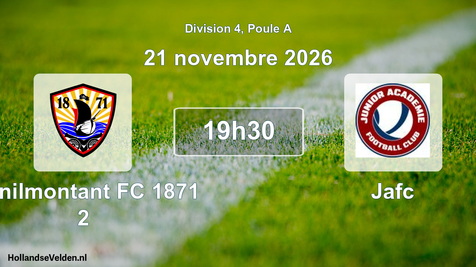 Scheduled Match: Ménilmontant FC 1871 2 - Jafc (21 November 2026)