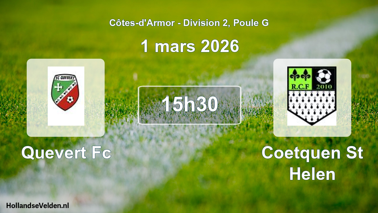 Geplande wedstrijd: Quevert Fc - Coetquen St Helen (1 mars 2026)