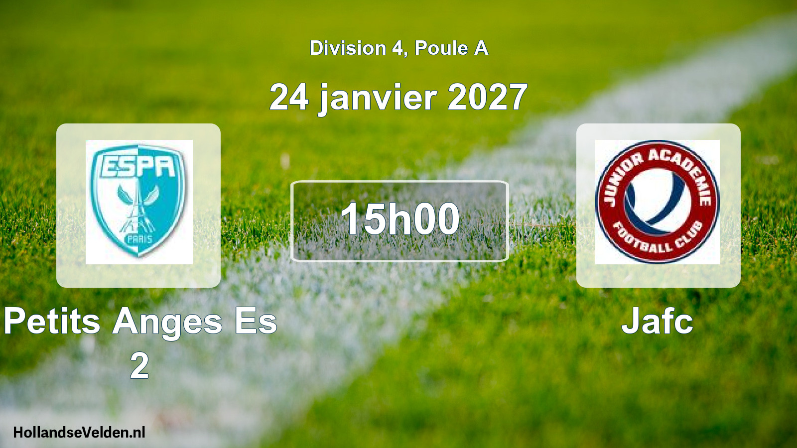 Scheduled Match: Petits Anges Es 2 - Jafc (24 January 2027)