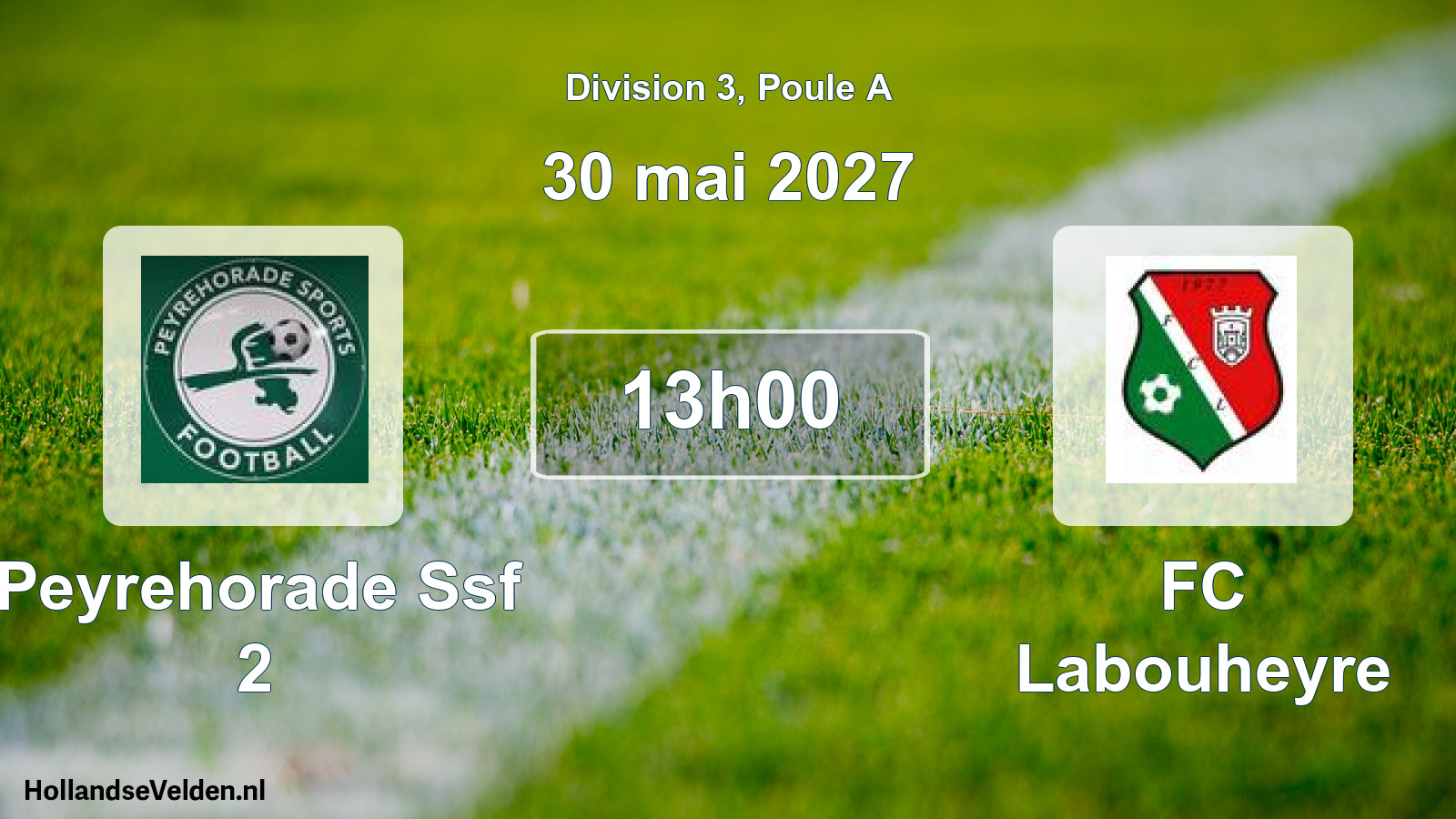 Match programmé: Peyrehorade Ssf 2 - FC Labouheyre (30 mai 2027)