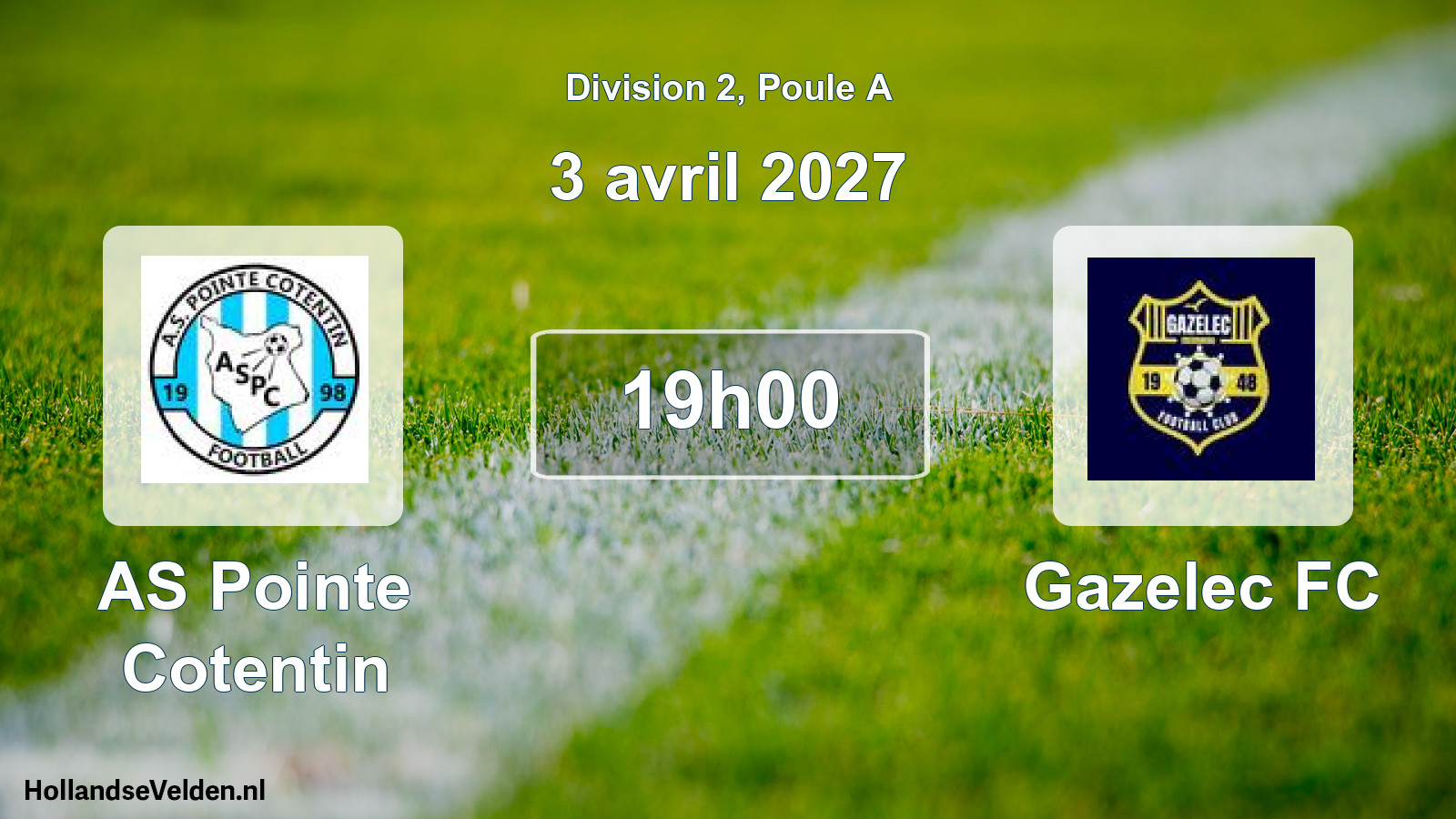 Match programmé: AS Pointe Cotentin - Gazelec FC (3 avril 2027)