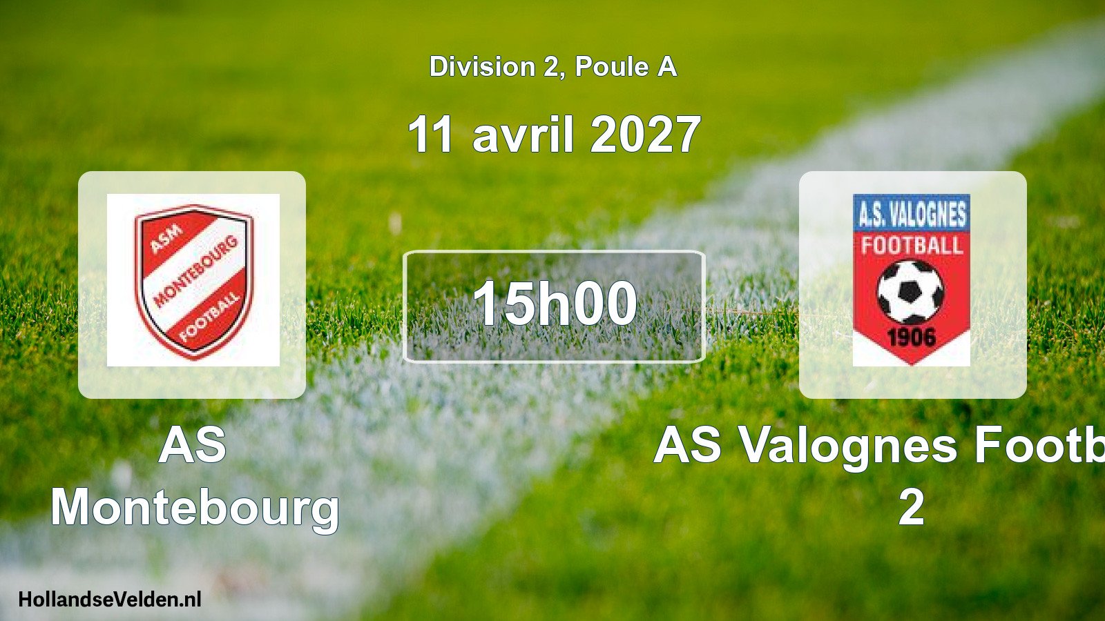 Scheduled Match: AS Montebourg - AS Valognes Football 2 (11 April 2027)