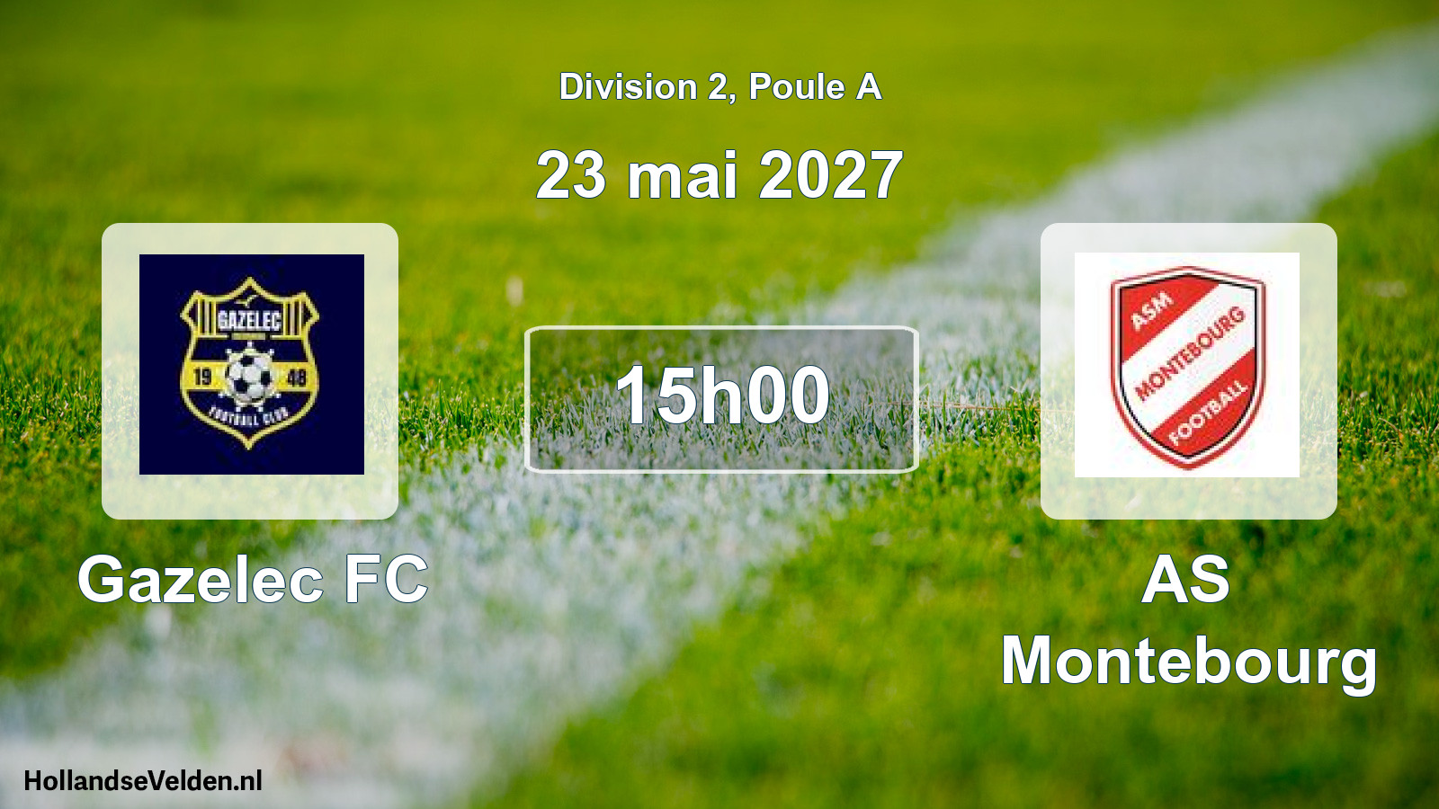 Match programmé: Gazelec FC - AS Montebourg (23 mai 2027)