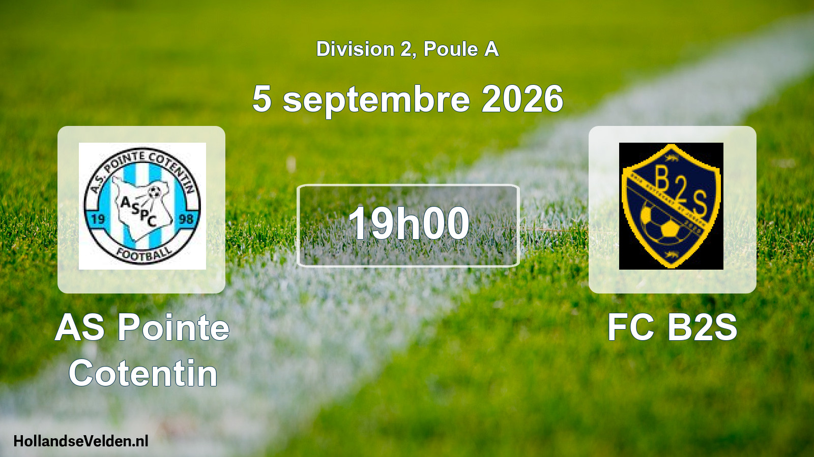 Match programmé: AS Pointe Cotentin - FC B2S (5 septembre 2026)