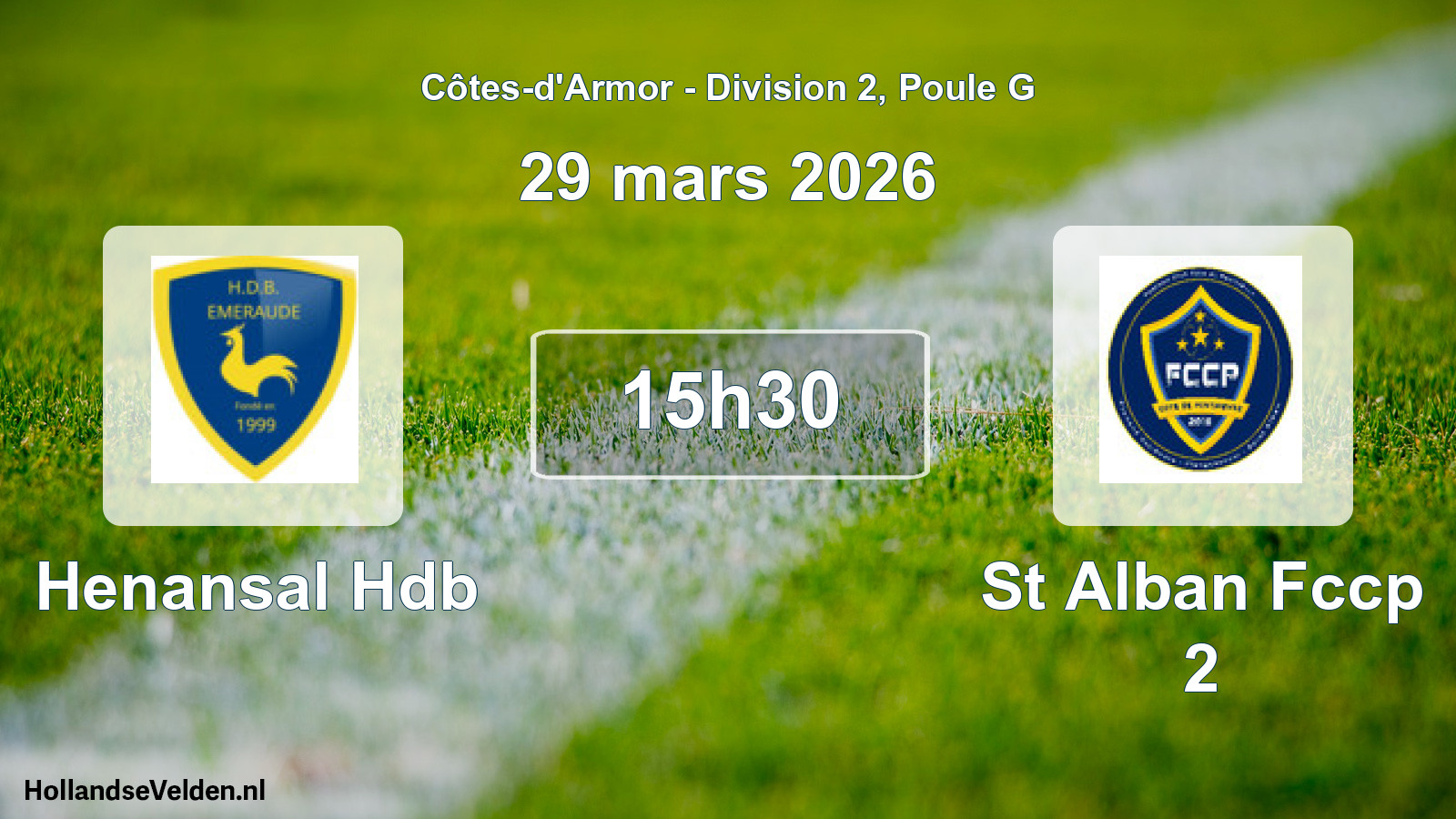 Geplande wedstrijd: Henansal Hdb - St Alban Fccp 2 (29 mars 2026)