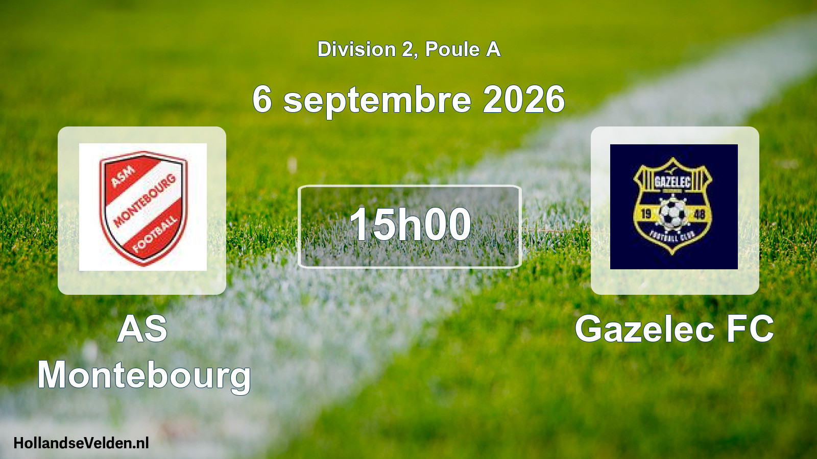 Match programmé: AS Montebourg - Gazelec FC (6 septembre 2026)