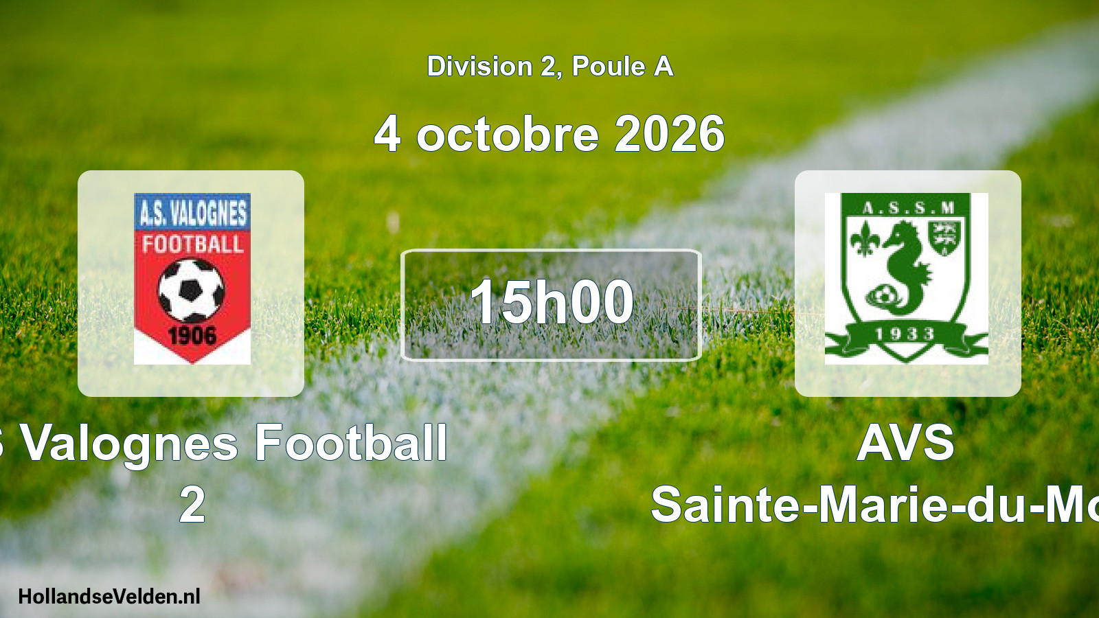 Scheduled Match: AS Valognes Football 2 - AVS Sainte-Marie-du-Mont (3 October 2026)