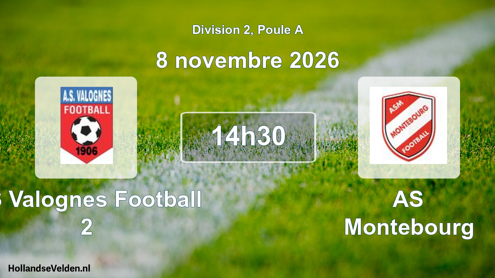 Scheduled Match: AS Valognes Football 2 - AS Montebourg (7 November 2026)