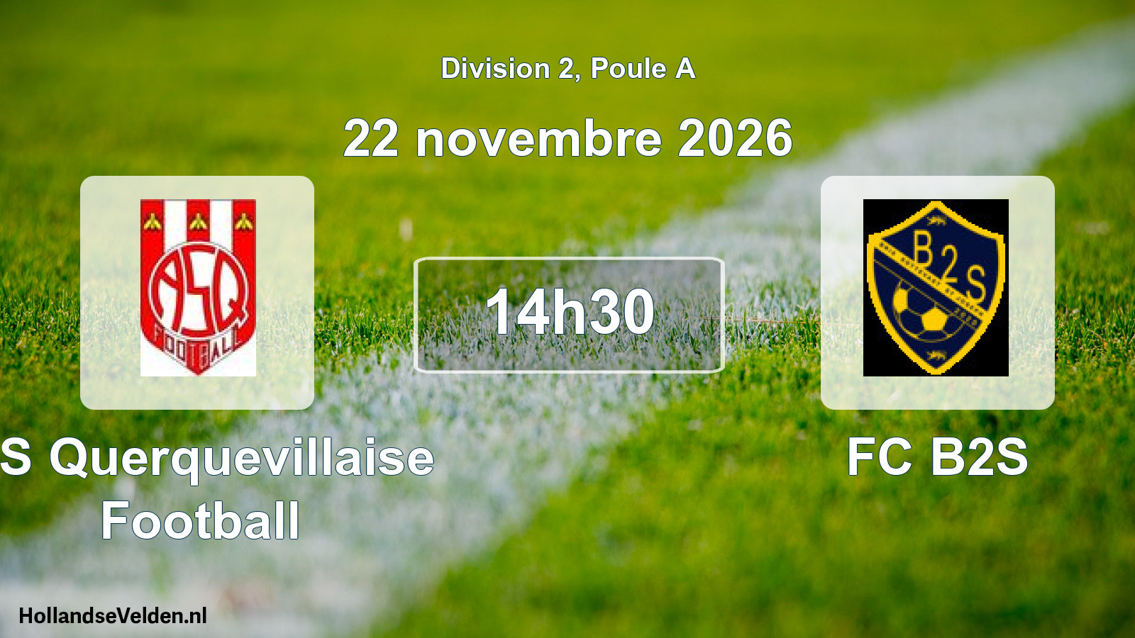 Match programmé: AS Querquevillaise Football - FC B2S (22 novembre 2026)