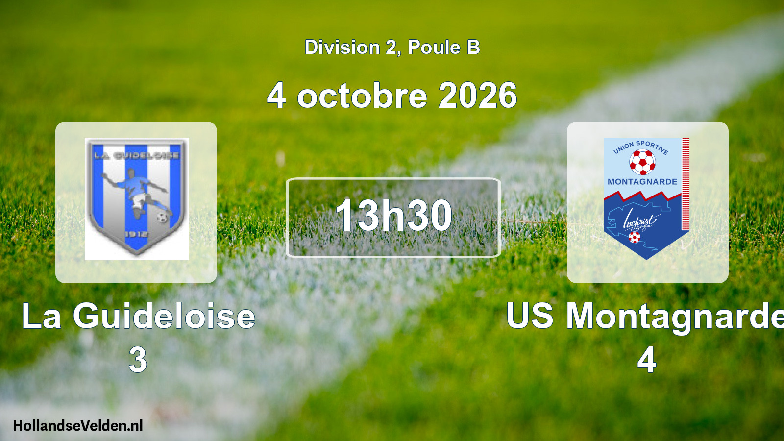 Scheduled Match: La Guideloise 3 - US Montagnarde 4 (4 October 2026)
