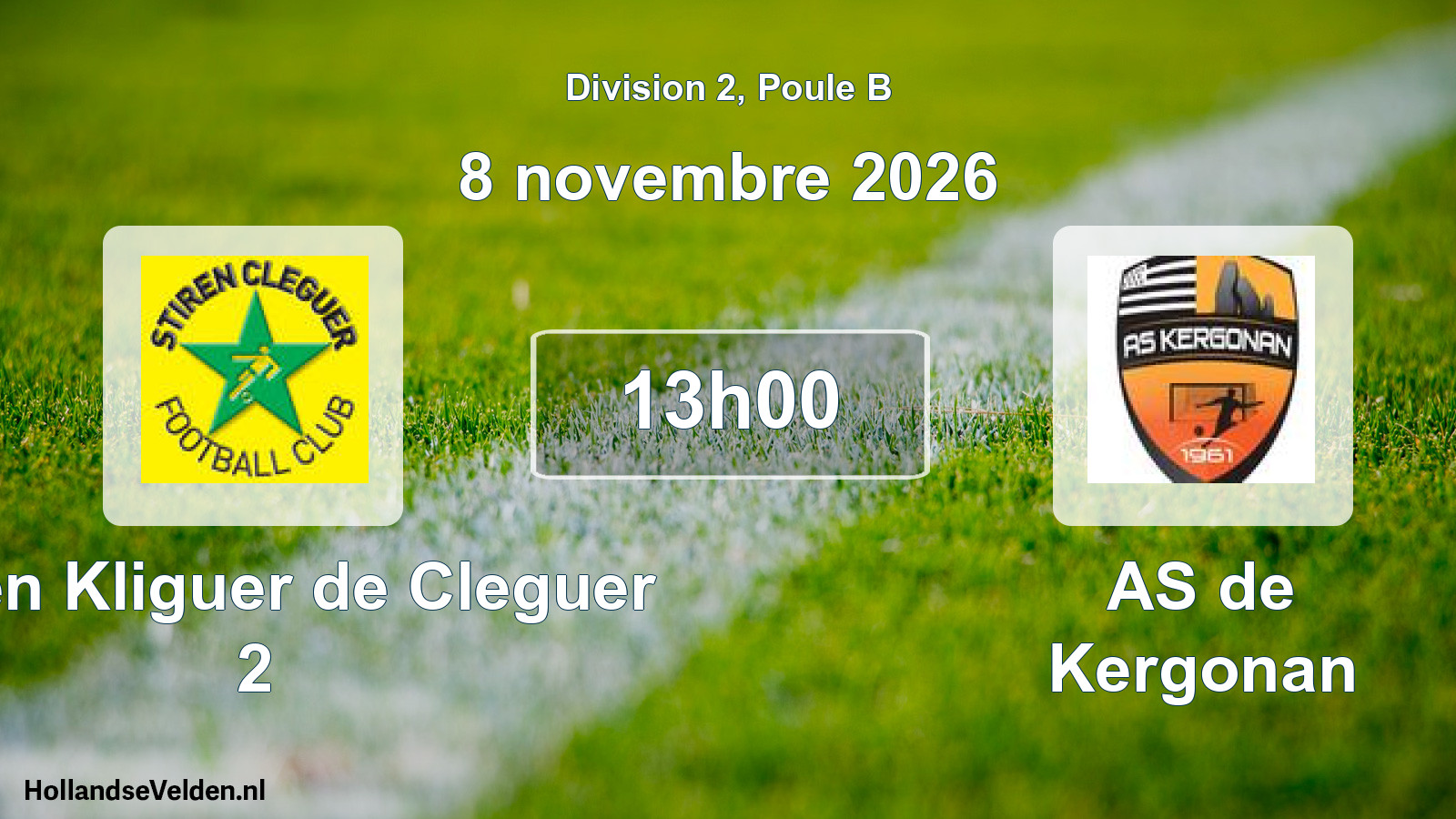 Scheduled Match: Stiren Kliguer de Cleguer 2 - AS de Kergonan (8 November 2026)