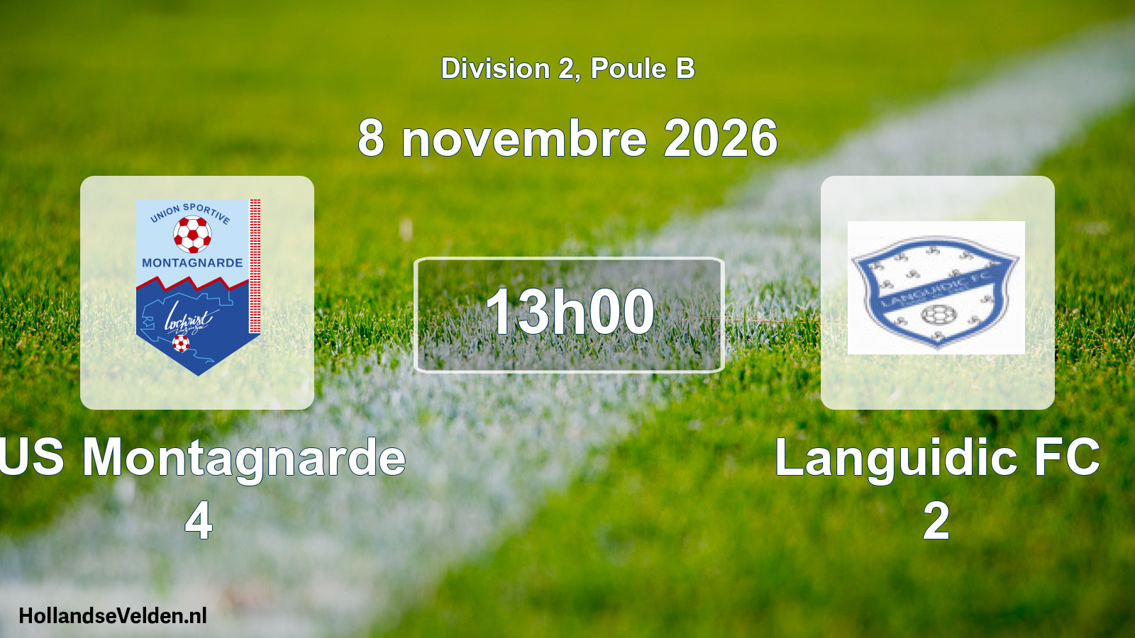 Scheduled Match: US Montagnarde 4 - Languidic FC 2 (8 November 2026)
