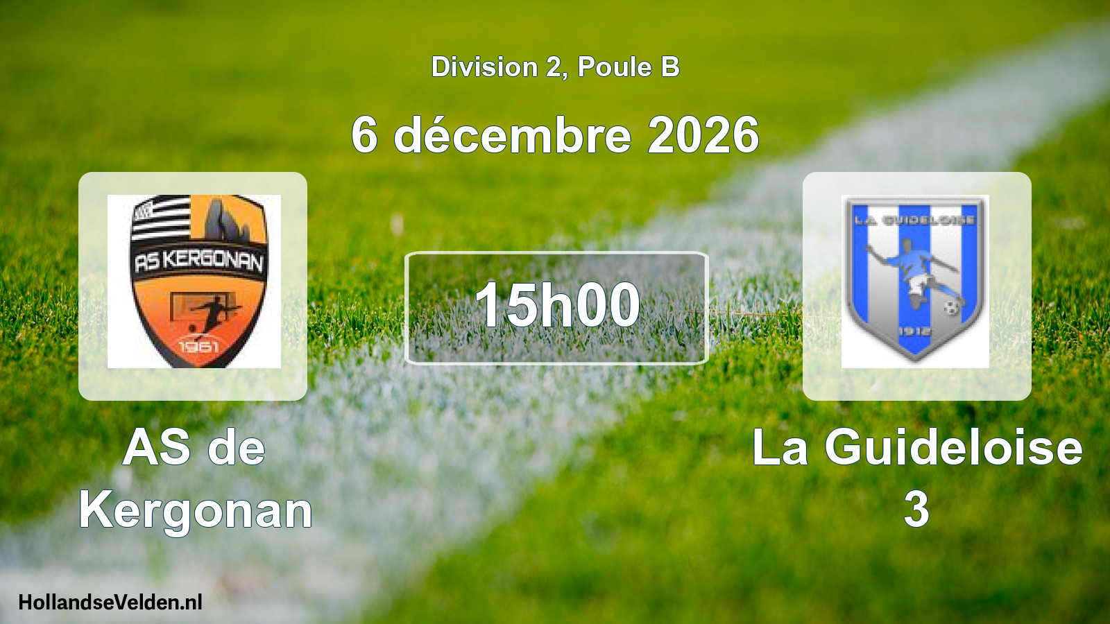 Scheduled Match: AS de Kergonan - La Guideloise 3 (6 December 2026)