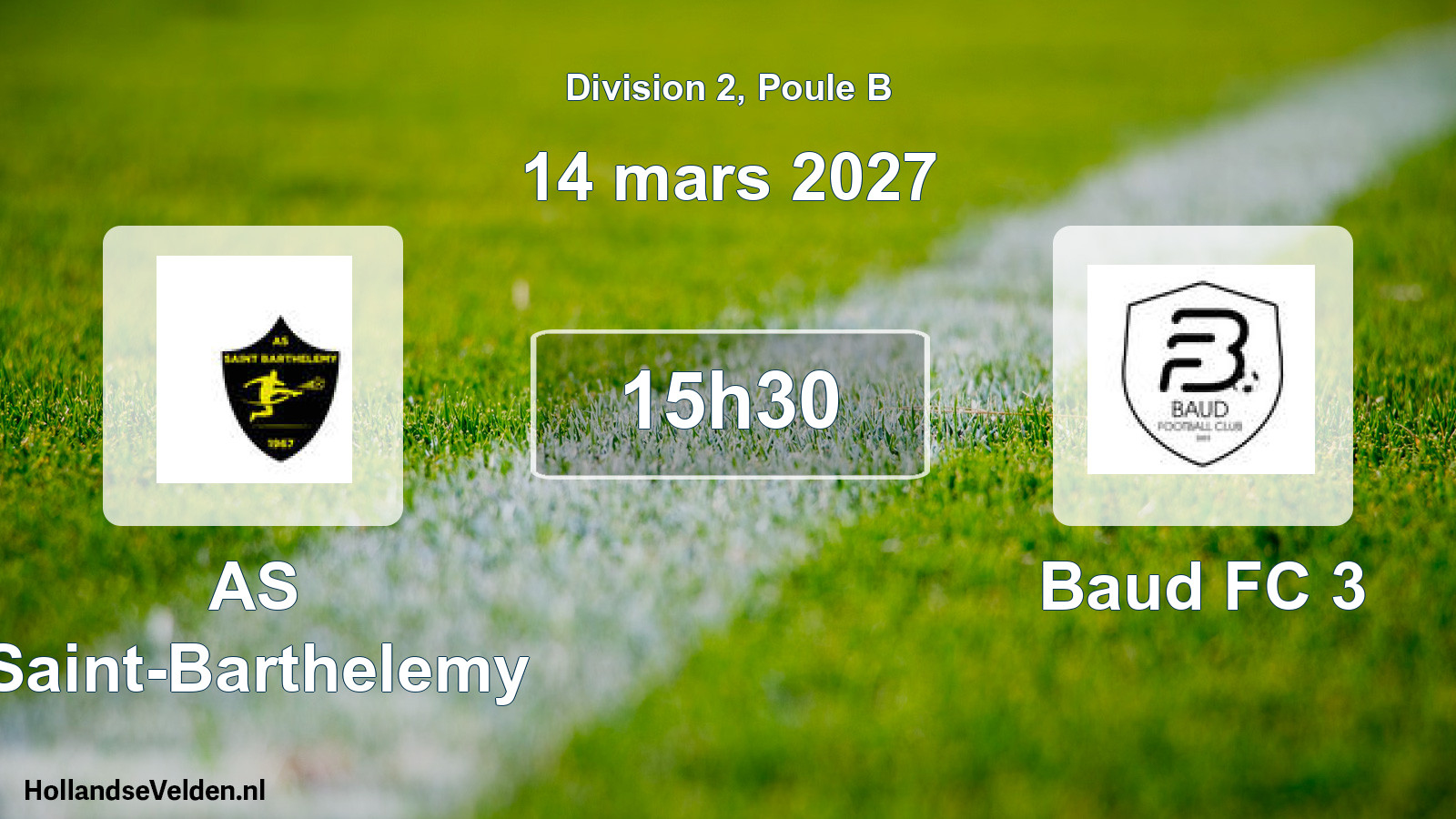 Scheduled Match: AS Saint-Barthelemy - Baud FC 3 (14 March 2027)