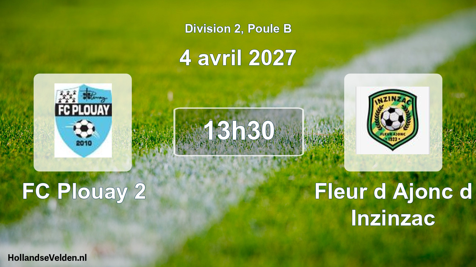 Match programmé: FC Plouay 2 - Fleur d Ajonc d Inzinzac (4 avril 2027)