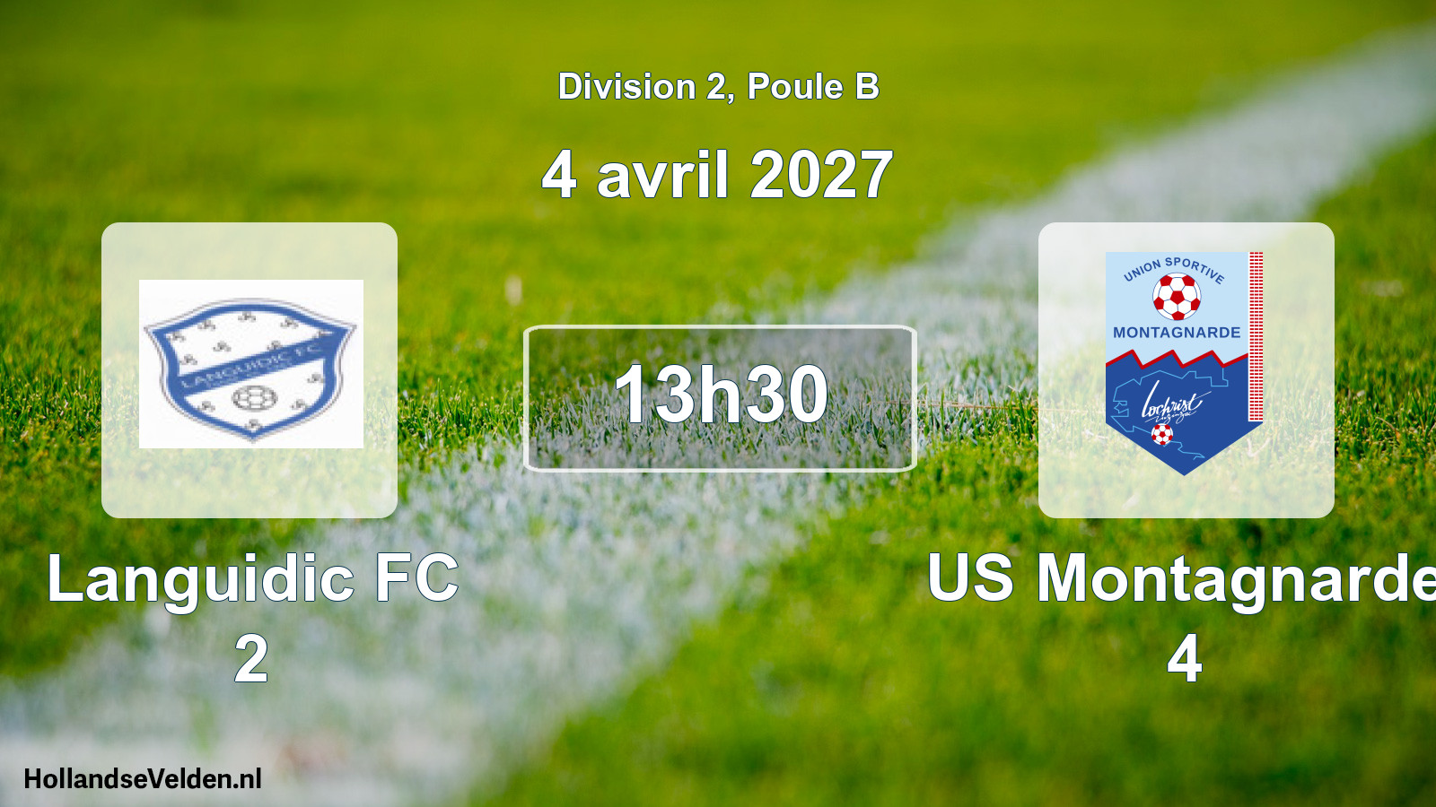 Match programmé: Languidic FC 2 - US Montagnarde 4 (4 avril 2027)