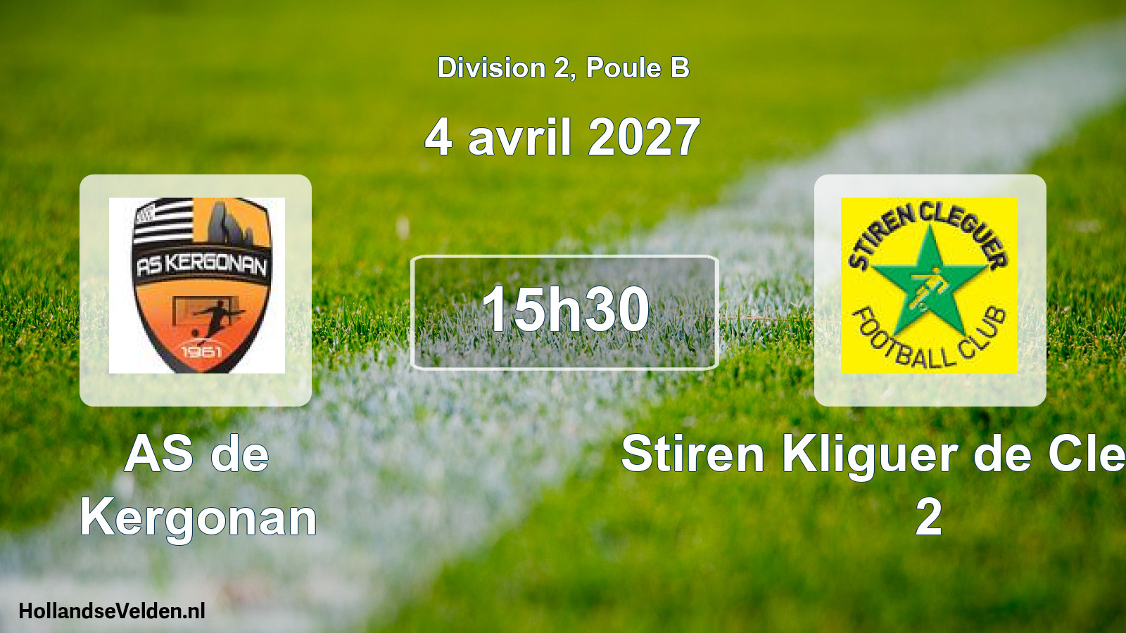 Match programmé: AS de Kergonan - Stiren Kliguer de Cleguer 2 (4 avril 2027)