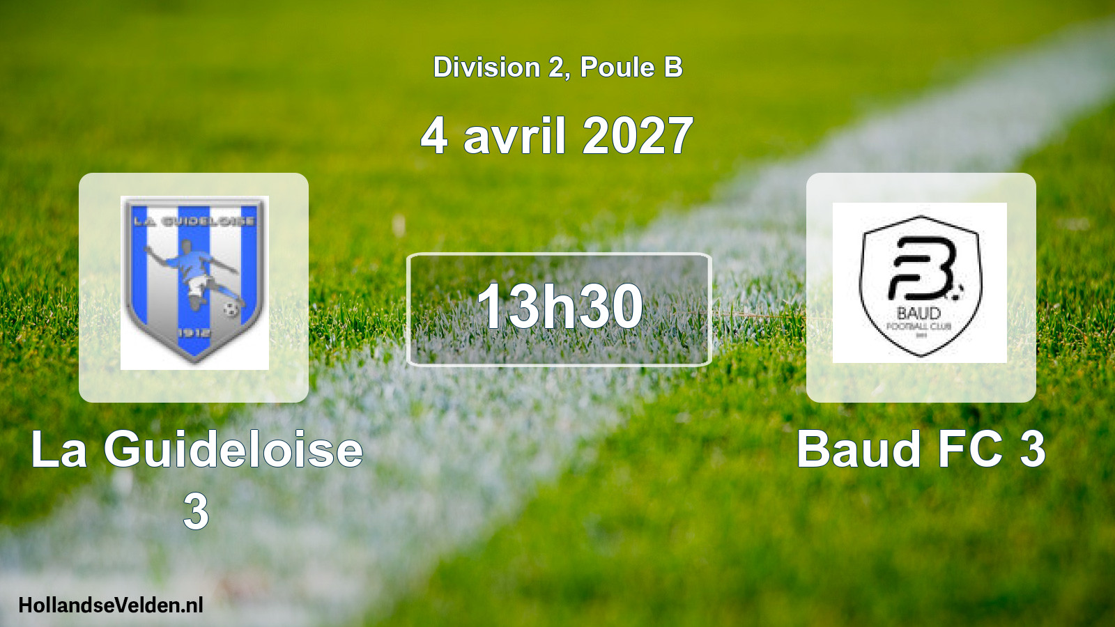 Geplande wedstrijd: La Guideloise 3 - Baud FC 3 (4 april 2027)