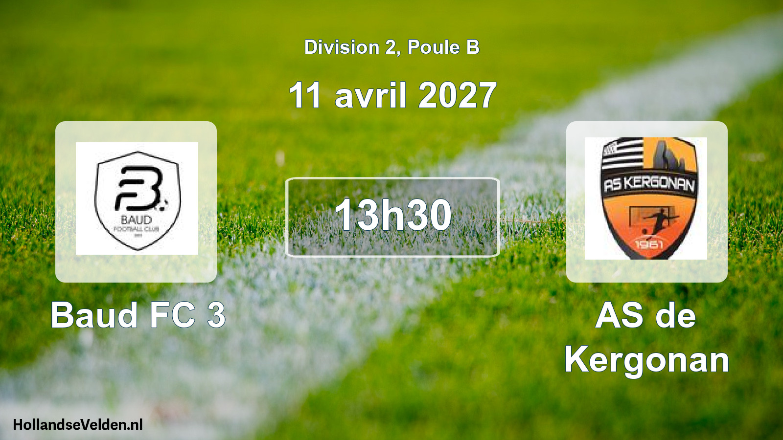 Scheduled Match: Baud FC 3 - AS de Kergonan (11 April 2027)