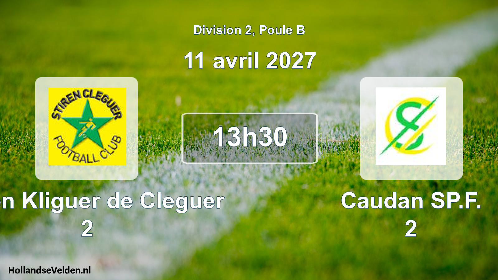 Match programmé: Stiren Kliguer de Cleguer 2 - Caudan SP.F. 2 (11 avril 2027)