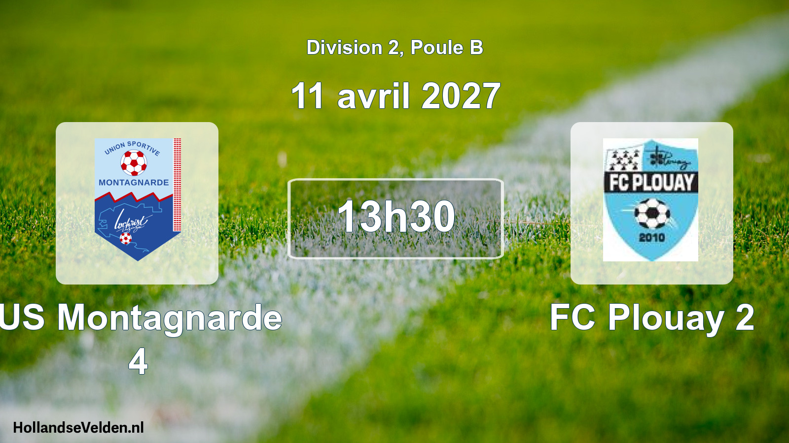 Scheduled Match: US Montagnarde 4 - FC Plouay 2 (11 April 2027)