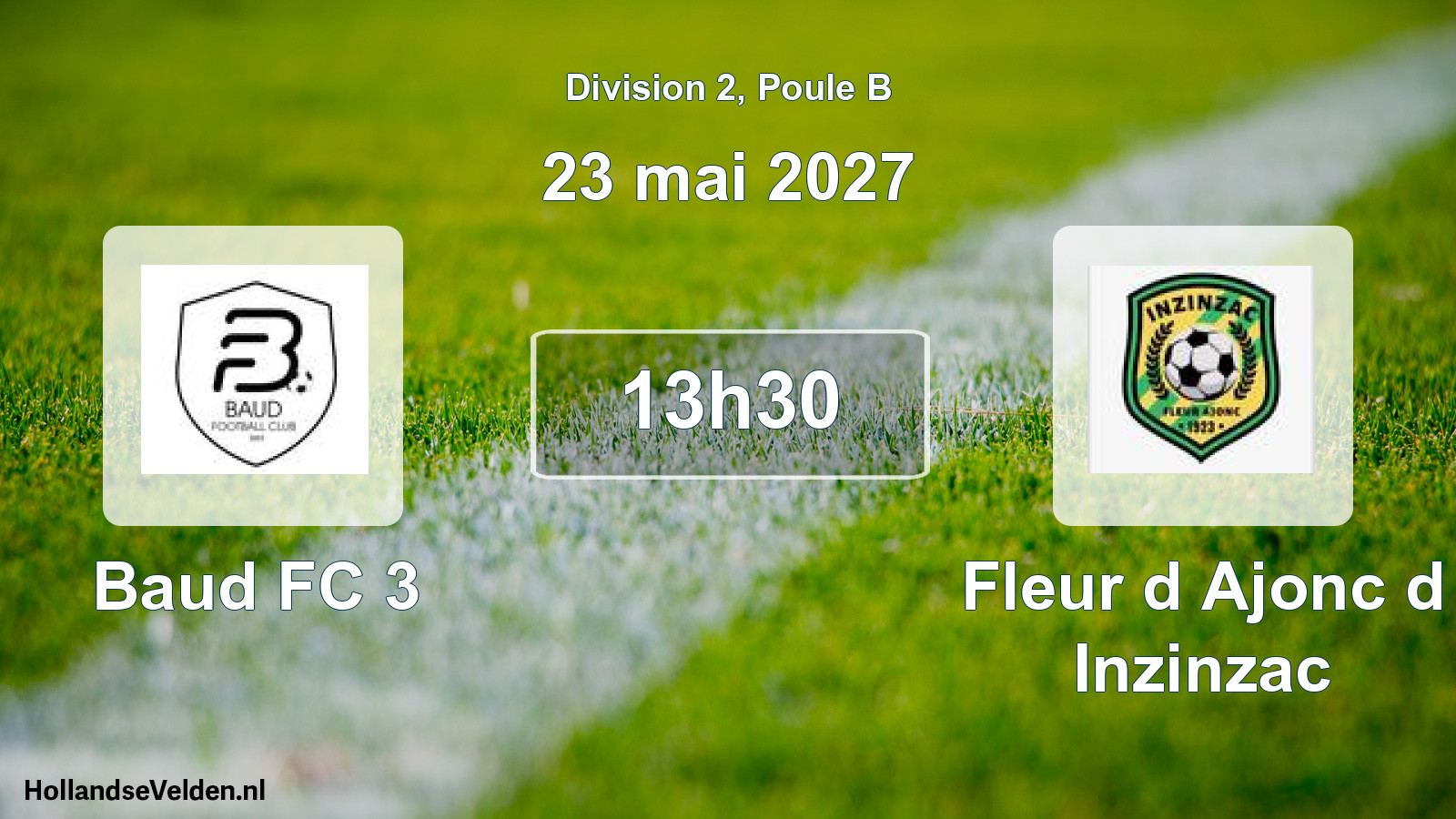 Match programmé: Baud FC 3 - Fleur d Ajonc d Inzinzac (23 mai 2027)