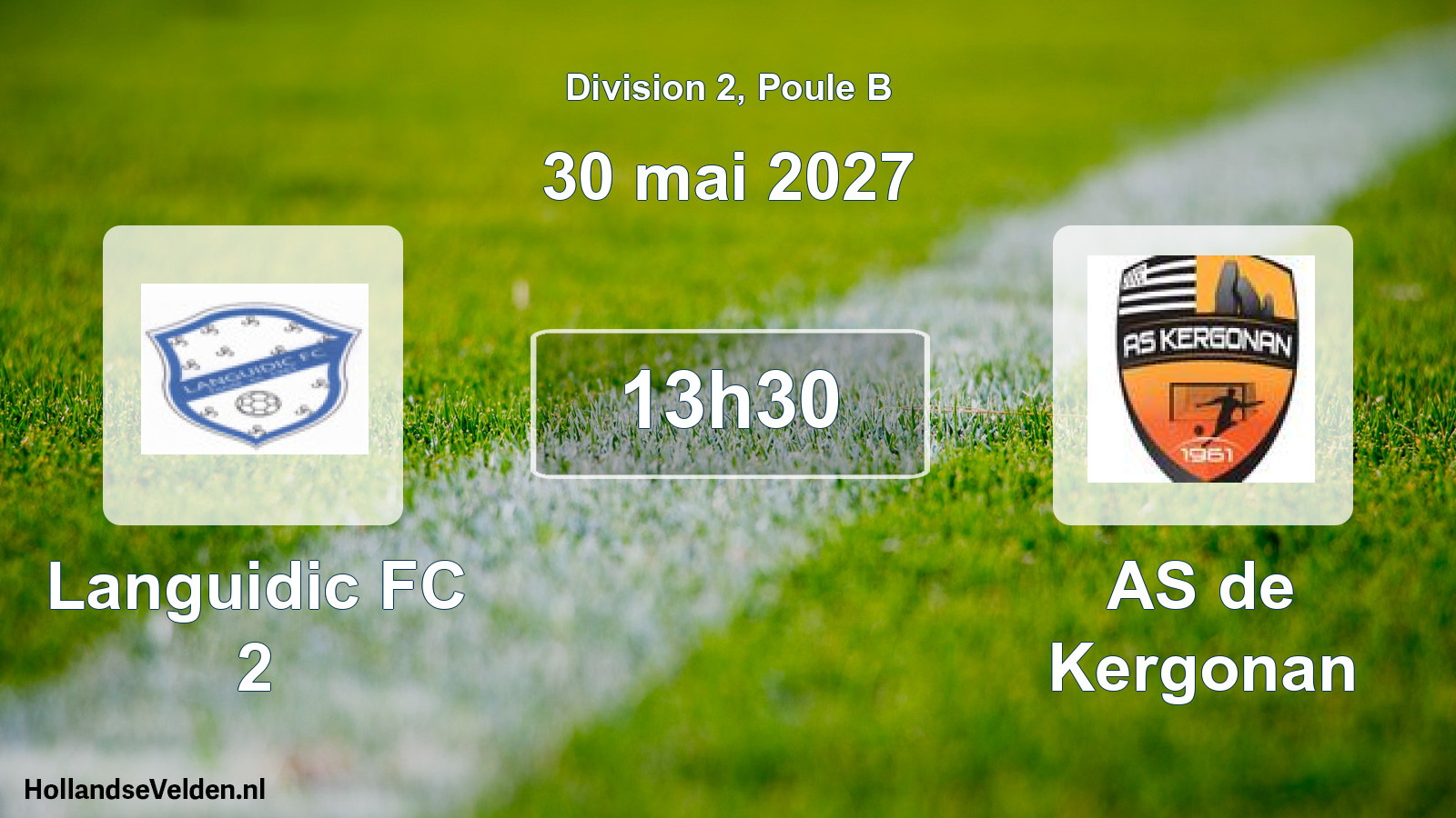 Match programmé: Languidic FC 2 - AS de Kergonan (30 mai 2027)