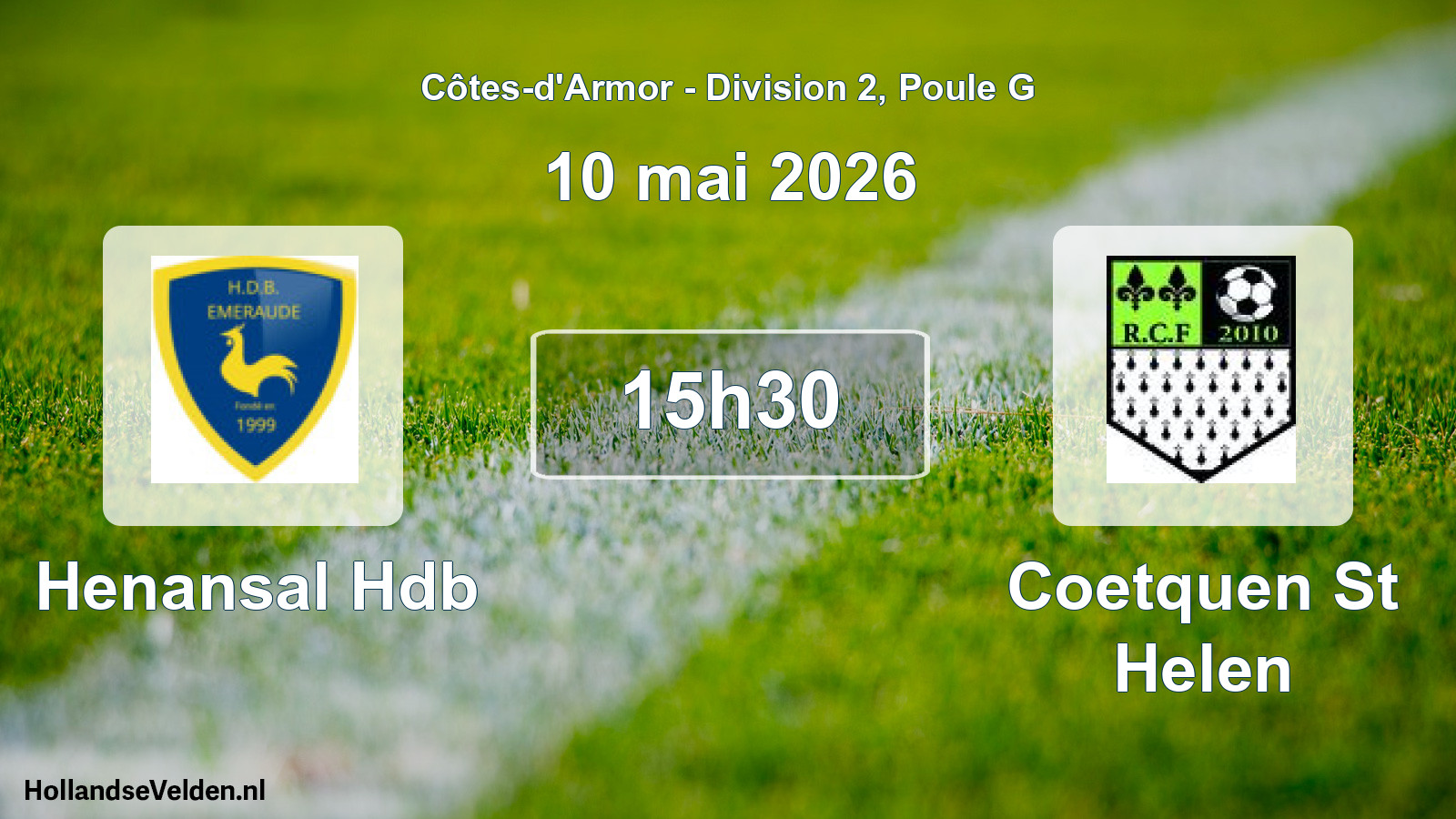 Geplande wedstrijd: Henansal Hdb - Coetquen St Helen (10 mai 2026)