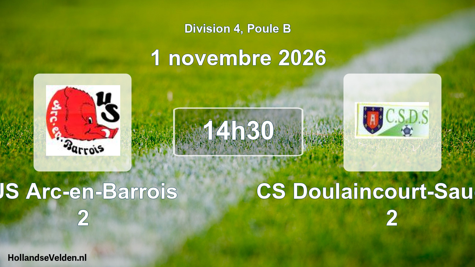 Match programmé: US Arc-en-Barrois 2 - CS Doulaincourt-Saucourt 2 (1 novembre 2026)