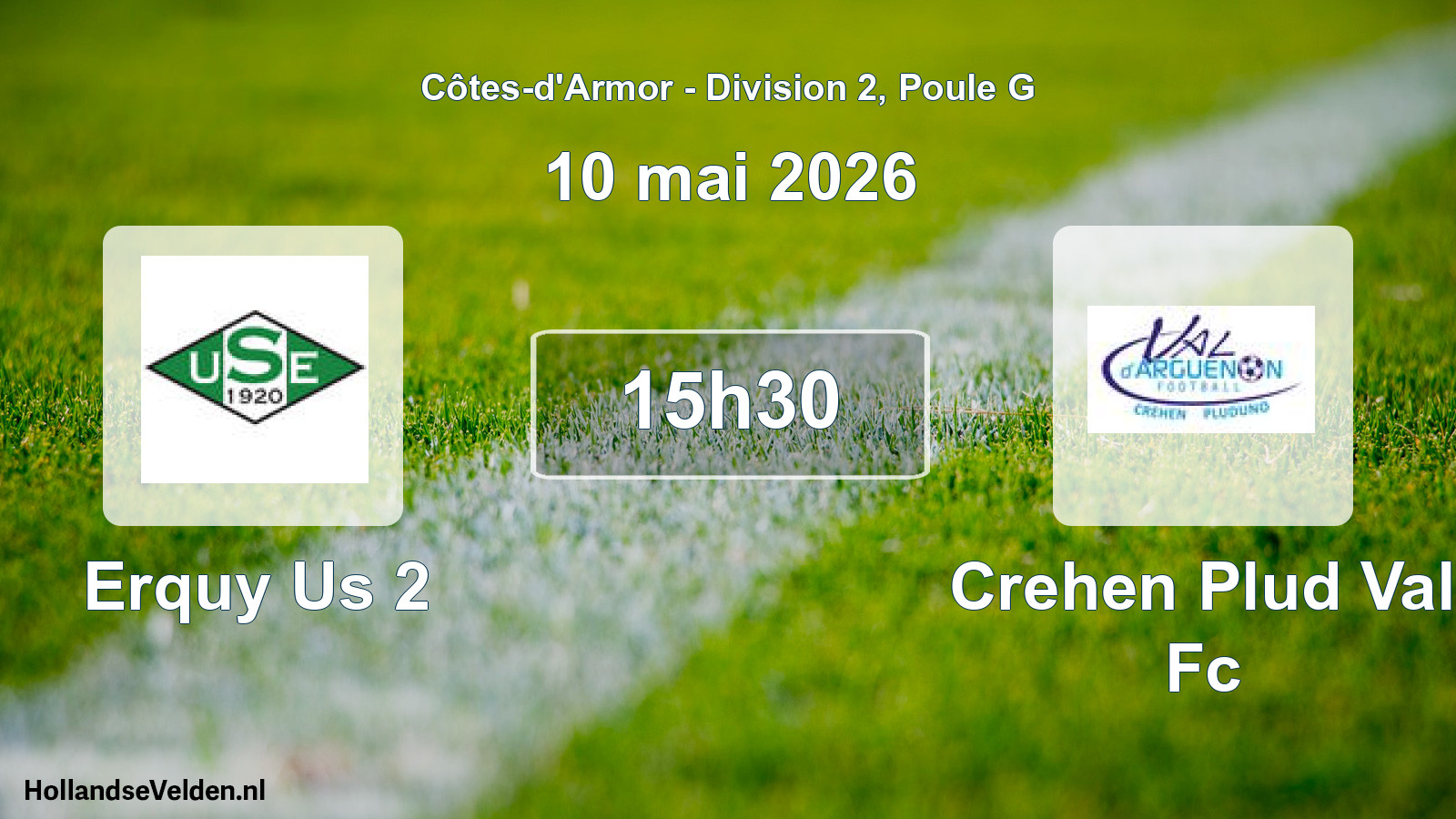 Geplande wedstrijd: Erquy Us 2 - Crehen Plud Val Fc (10 mai 2026)