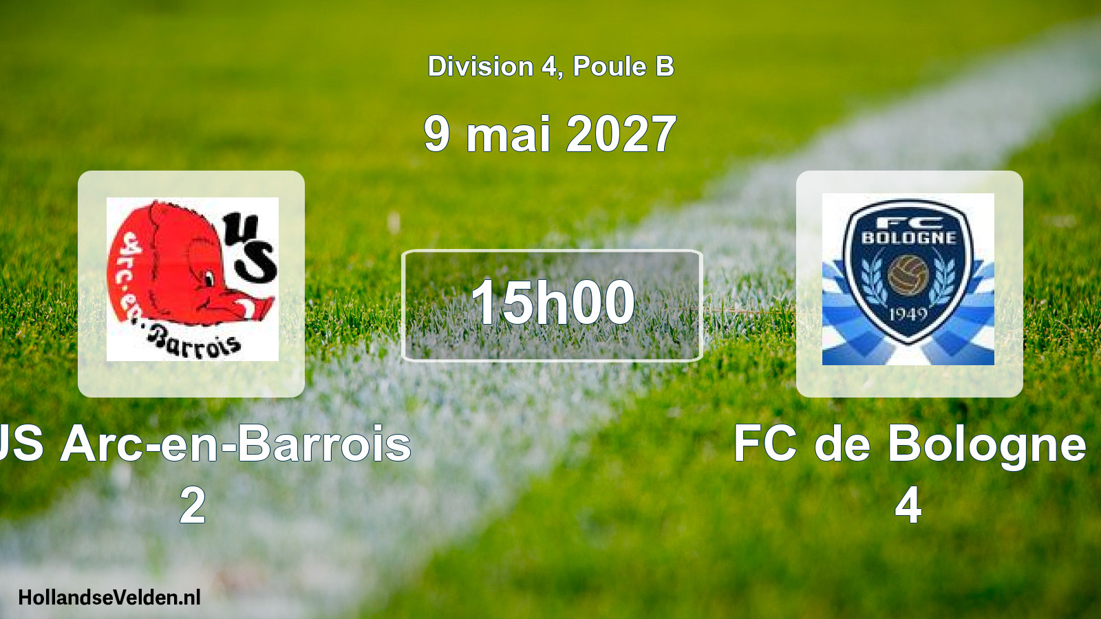 Match programmé: US Arc-en-Barrois 2 - FC de Bologne 4 (9 mai 2027)