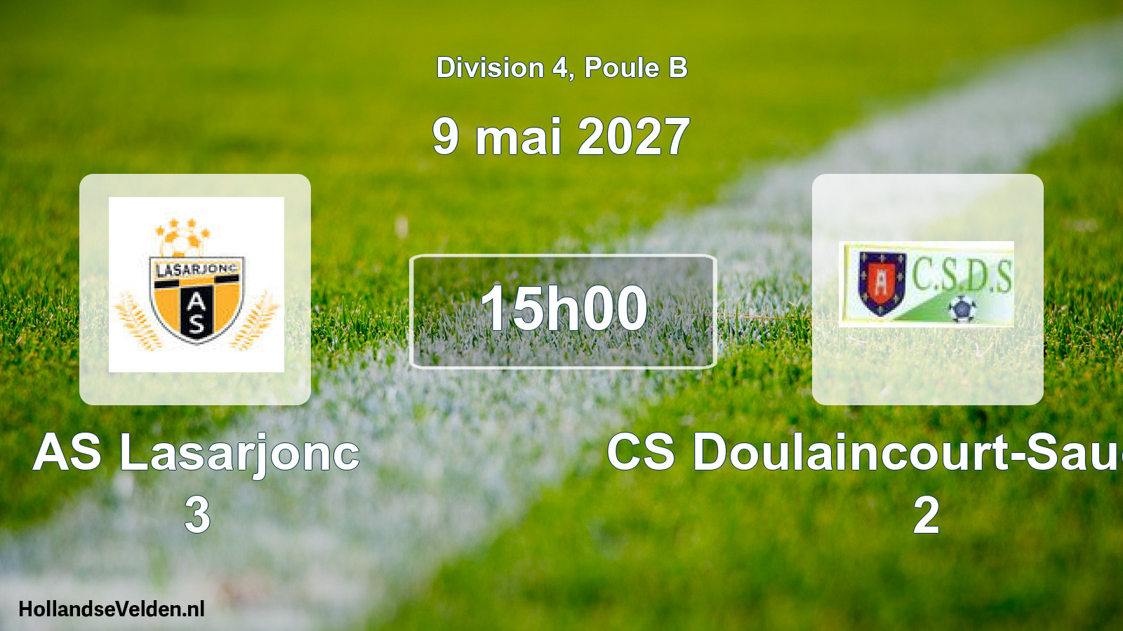 Match programmé: AS Lasarjonc 3 - CS Doulaincourt-Saucourt 2 (9 mai 2027)