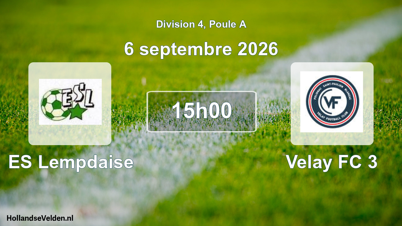 Match programmé: ES Lempdaise - Velay FC 3 (6 septembre 2026)